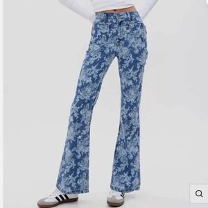 LoveShackFancy x GAP 70s Flare High Rise Floral Jeans Vintage Ins Womens Size 24